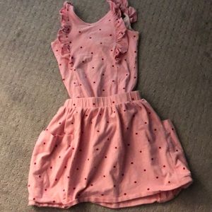 Remie Girl Pocket Skirt and Leo Set